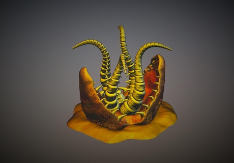 sandworm d&d sand worm graboid tremors dune sarlacc desert wasteland rpg nuclear 3d print model - Mito3D