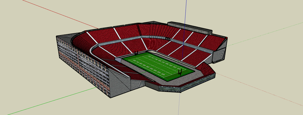 sanford estádio geórgia buldogues 2023 futebol nfl nba mlb nhl 3d print model - Mito3D