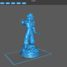 Sangoku oyun Dargon top Süper Saiyan heykelcik 3d print model - Mito3D