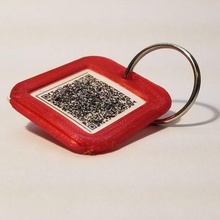 sıhhi geçmek kapı gadget kovid anahtar yüzük qr kodu sağlık aşılama Fotoğraf çerçeve 3d print model - Mito3D