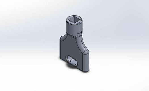 sanitario llave inglesa 7x7mm cuadrado Chimenea eje 3d print model - Mito3D