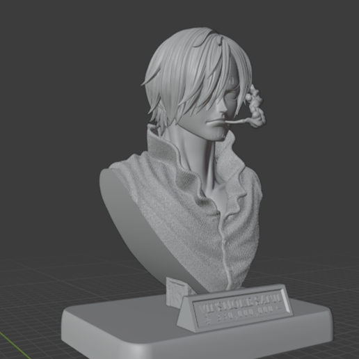 Sanji büst 3D print model - Mito3D