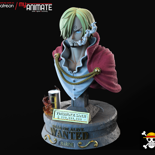 Sanji büst Toplamak canlandırma 3D print model - Mito3D