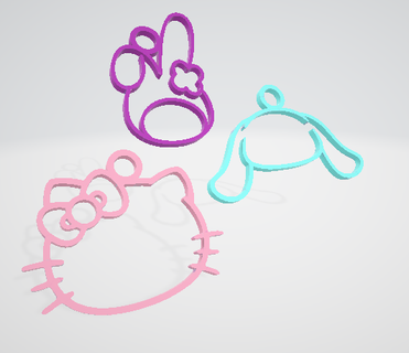 Sanrio Noël sphères trousse art Bonjour minou cinnamoroll mélodie Hello Kitty 3d print model - Mito3D