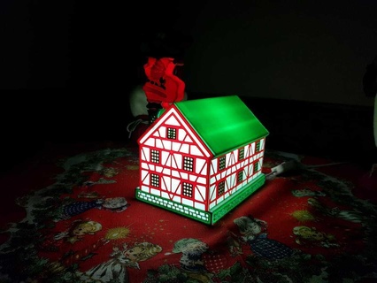 santa's house lamp Home santa claus christmas decoration 3d print model - Mito3D