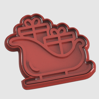 Père Noël traîneau biscuit coupeur Accueil maison claus 3d print model - Mito3D