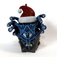 santa beholder christmas tree decoration eye beast xmas ornament bauble dungeons and dragons 3d print model - Mito3D