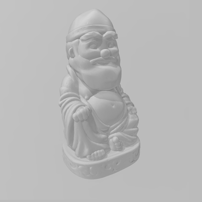 santa buddha claus fusion harmony spiritual holiday festive iconic symbolic creativity unique print-in-place cultural convergence sculpture peace joy enlightenment serenity cross-cultural collectible 3d print model - Mito3D
