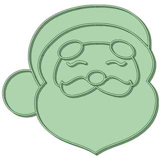 santa cara 15 biscotto taglierina santo viso Natale noel 3d print model - Mito3D
