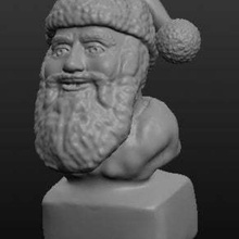 Santa claus Kunst Weihnachten Skulpturen 3d print model - Mito3D