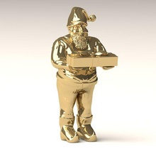 santa claus jewelry pendant gold jewellery necklace silver jewel 3dprint printable 3dprinting fashion beauty statue sculpture 3d print model - Mito3D