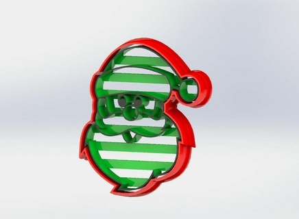 Père Noël claus papa noel biscuits coupeur Masse fête aîné 3d print model - Mito3D