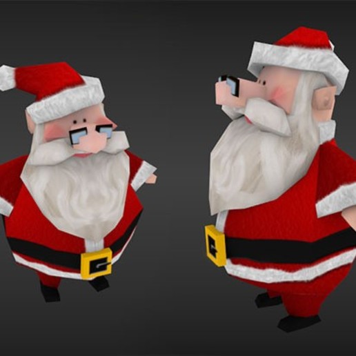 o papai noel jogo blender santa jogos 3D print model - Mito3D