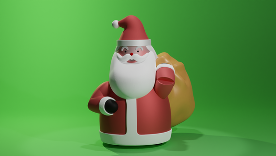 santa claus allegro Natale Babbo buon 3d print model - Mito3D