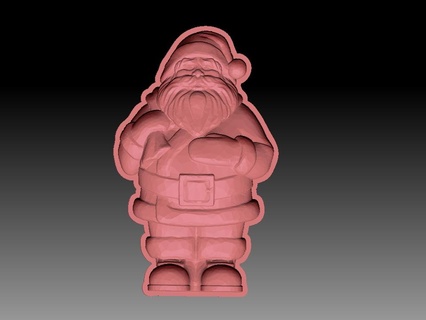 Papa Noel claus bañera bomba molde champú sólido jabón prensa Papá Navidad 3d print model - Mito3D