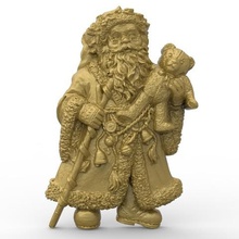 santa claus de navidad del oso peluche cnc arte 3d print model - Mito3D