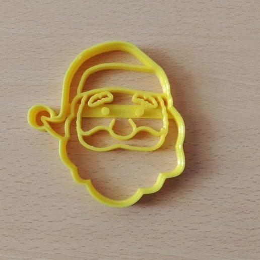 santa claus cookie-cutter home navide os molde dise o cocina galletas cortantes fiestas rostro cara navidad papa noel 3D print model - Mito3D
