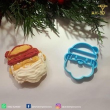 Noel Baba madde kurabiye kesici kalıbı pişirmek mutfak araç eşyaları fondan bisküvi keskin pişirme Weihnachten 3d print model - Mito3D