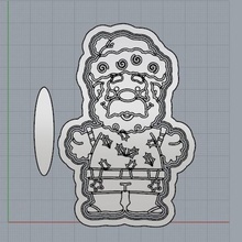santa claus different christmas home cookie cutter cutting crackers mistletoe flower star christmas' hat shorts t-shirt 3d print model - Mito3D