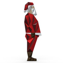 Noel Baba figürü sanat santa claus hediye baskı takı lowpoly kolye <url> dekor heykelcik iç tasarım Minyatürler heykel oyuncak 3d print model - Mito3D