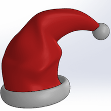 santa claus hat various course christmas cap 3d print model - Mito3D