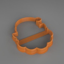 santa claus head cookie cutter 3d print model - Mito3D