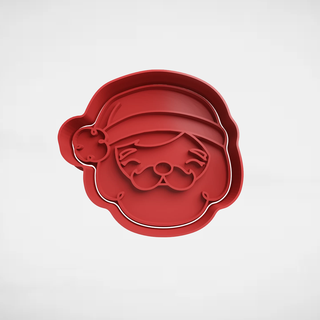 santa claus christmas cookie cutter cutters stl molds merry 3d print model - Mito3D