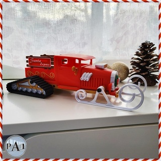 papai noel expressar hotrod versão diecast Natal decoração exibição claus diorama fácil acessórios carro brinquedo criança 3d print model - Mito3D