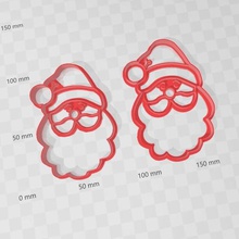 santa yüz Noel Baba noel çerez kesiciler ev saint baba kurabiye 3d print model - Mito3D