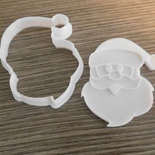 santa face cookie cutter christmas cookies 3d print model - Mito3D