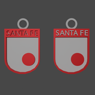 Santa fe Schlüsselbund verschiedene Santa fe Santa fe Schlüsselbund Fußball kolumbianisch Teams Millionäre Santa fe Schlüssel Ringe 3d print model - Mito3D