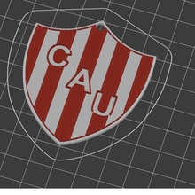 Papa Noel fe Unión llave anillo llavero colon argentina fútbol deporte 3d print model - Mito3D