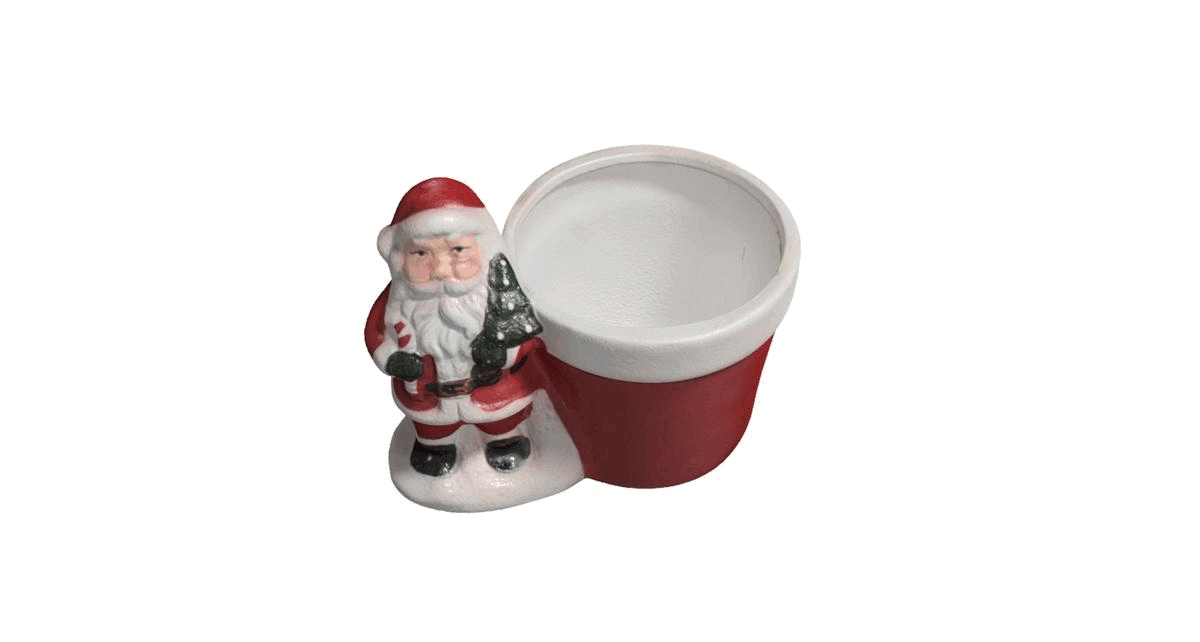 Santa Blume Topf Kerze Halter Unterstützung Weihnachten Pflanzer Zuhause Haus Dekor Winter Schnee Rentier 3D print model - Mito3D
