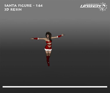 Santa Mädchen Rahmen 164 3d drucken Modell Spiel Frau Charakter Körper Zahl 1 64 Diorama 3d print model - Mito3D