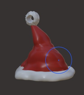 santa hat christmas keyring festive claus holidays family tree presents gifts jewellery 3d print model - Mito3D