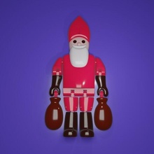 santa marionette toy desktoy flexible print in place articulated christmas 3d print model - Mito3D