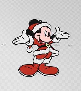 papai noel mickey parede deco painel pai 3d print model - Mito3D