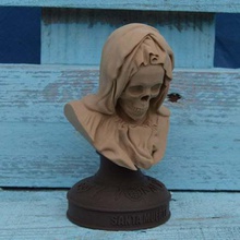 santa muerte kolay yazdırma sanat büstü kutsal ölüm heykel heykeller 3d print model - Mito3D