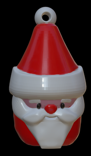 santa ornament Home christmas xmas head tree holiday festive decoration 3d print model - Mito3D