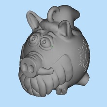santa pig game toy 3d print model - Mito3D