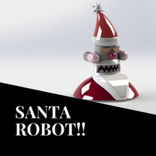 santa robot art futurama dibujos santo de navidad el cierre juguetes 3d print model - Mito3D