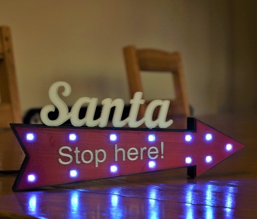 Papa Noel USB LED ligero Navidad 3d print model - Mito3D