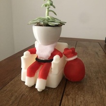 papai noel vaso arte robertvase Natal decoração 3d print model - Mito3D