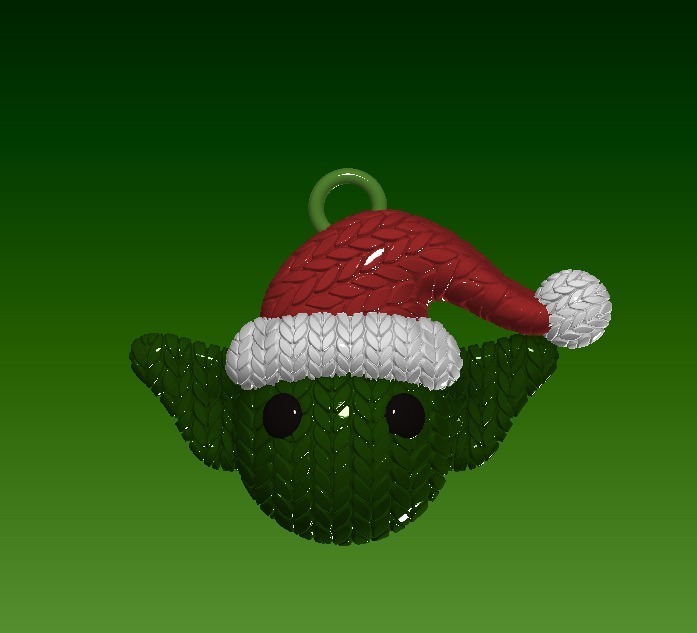 Père Noël yoda tissu crochet Accueil maison décor Navidad arbre regalo 3D print model - Mito3D
