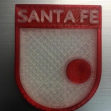 santafe shield various soccer colombia holy faith escutcheon bogota 3d print model - Mito3D