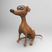 santas helper varios santo perro carácter de los simpsons animal alegre 3d print model - Mito3D