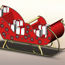 Babbo Natale slitta 3d print model - Mito3D