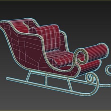 santasleigh various horse transport cart buggy ride gift christmas santa 3d print model - Mito3D