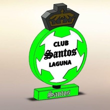 Santos Laguna sıra dekorasyon logo Spor Dalları takım cdl Meksika kulüp kazanım es udg udeg Jalisco Futbol Guadalajara Üniversite aslanlar siyah 3d print model - Mito3D
