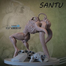 santu criatura martelo guerra jogos gameworshop orcs provocador ogros anões gigantes gooblin dragões personagens 3d print model - Mito3D